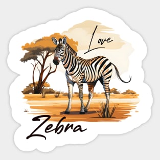 Happy Zebra Sticker